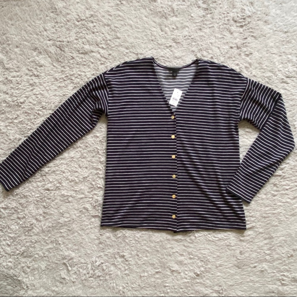 Ann Taylor | Striped Button Cardigan NWT